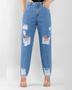 Imagem de Calça Jeans Feminina Mom com Rasgos  22593 Média