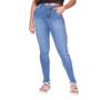 Imagem de Calça Jeans Feminina Pitt Skinny Barra Desfiada Azul