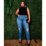 Imagem de Calça Jeans Feminina Plus Size Cigarrete