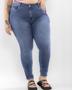 Imagem de Calça Jeans Feminina Plus Size com Ziper Lateral Na Barra  22247 Escura