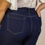 Imagem de Calça Jeans Feminina Plus Size Reta Tradicional Azul 46 ao 58