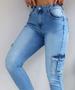Imagem de Calça Jeans Feminina Skinny Midi estilo Cargo Blogueira Biotipo