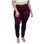 Imagem de Calça Jeans Feminina Skinny Plus Size Vinho Algodão Premium