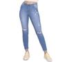 Imagem de Calça Jeans Feminina Skinny Rasgo No Joelho