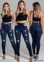 Imagem de Calça Jeans Feminina Super Lipo Cintura Alta Empina Bumbum Original com Cinta Modeladora