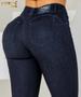 Imagem de Calça Jeans Feminina Super Skinny Azul Escura Pit Bull Jeans Original