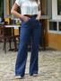 Imagem de Calça Jeans feminina Wide Leg de shopping cintura alta