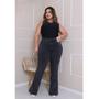 Imagem de Calça Jeans Flare Plus Size Marmorizada com bolso e com lycra