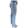 Imagem de Calça Jeans Hering Feminina Slim Cintura Alta Fenda Lateral Azul Claro H9J11ASN