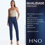 Imagem de Calça Jeans HNO Reta Mom Classic c/ Cinto Azul Marinho