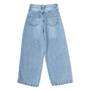 Imagem de Calça Jeans Infantil Trajadinhos Wide Leg Azul Claro