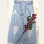 Imagem de Calça Jeans infantil Wide Leg menina com desfiado nas pernas