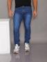 Imagem de Calça jeans masculina amaciada puida slim