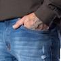 Imagem de Calça Jeans Masculina Dixie Skinny com Puídos Azul
