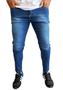 calça jeans masculina skinny com elastano rasgadas e lisas com botão diversos modelos - Bermudaria F&C Imagem de calça jeans masculina skinny com elastano rasgadas e lisas com botão diversos modelos