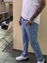Imagem de Calça jeans masculina skinny com lycra lavagem clara 