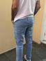 Imagem de Calça jeans masculina skinny com lycra lavagem clara 