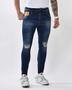 Imagem de Calça Jeans Masculina Super Skinny com Rasgo No Joelho 22083 Escura