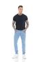 Imagem de Calça Jeans Masculina Super Skinny Délavé Premium  - Azul Claro