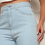 Imagem de Calça Jeans Mom Azul Feminina Cintura Alta 