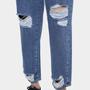 Imagem de Calça Jeans Mom Sawary Rasgos Cintura Alta Feminina