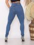 Imagem de Calça jeans premium 2 botão rasgo a laser levanta bumbum cos alto laycra