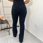 Imagem de Calça Jeans Preta Feminina Flare Cintura Alta Com Lycra Basc