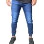 Imagem de Calça Jeans Preta Masculina Jogger Com Punho Elástico - Espaço CK!