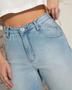 Imagem de Calça jeans reta feminina cintura alta detalhe bolso ana castela 24361