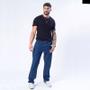 Imagem de Calça Jeans Reta Masculina Estilo Clássico