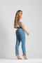 Imagem de Calça Jeans Sem Elastano Moda Feminina Com Bolso Quadrado Perfeita Estilo Mom