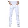 Imagem de Calça Jeans SKINNY BRANCA Masculina Casual Elastano Slim 718