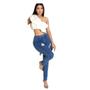 Imagem de Calça Jeans Skinny Destroyed com lycra Azul - 800