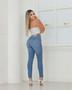 Imagem de Calça Jeans Skinny Feminina Cintura Média Barra Desfiada 23137 Clara