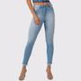 Imagem de Calça jeans skinny feminino com elastano 3 tamanhos em 1