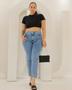 Imagem de Calça Jeans Skinny Plus Size Feminina Cintura Alta Botões Na Barra 23258 Sky