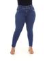 Imagem de Calça Jeans Skinny Plus Size Feminina Cintura Média Botão Duplo 22940 Escura