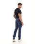 Imagem de Calça Jeans Slim Fit Masculina Detalhes Rasgos 23465 Escura