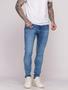 Imagem de Calça Jeans Super Skinny Masculina Lavagem Media Marmorizada