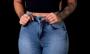 Imagem de Calça Jeans Super Skinny Modelagem Anatômica Cintura Alta - Azul Médio Vintage - Gaby