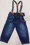 Imagem de Calça Jeans + Suspensório Luxo Bebê Menino Paraiso Rf 14030