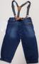 Imagem de Calça Jeans + Suspensório Luxo Bebê Menino Paraiso Rf 14030