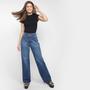 Imagem de Calça Jeans Wide Leg All Is Love Antfit Cintura Alta Feminina