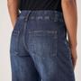 Imagem de Calça Jeans Wide Leg com Elástico no Cós Azul Escuro