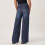 Imagem de Calça Jeans Wide Leg com Elástico no Cós Azul Escuro