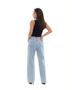 Imagem de Calça Jeans Wide Leg Feminina Cintura Alta Básica 100% Algodão 29000 Clara