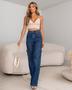 Imagem de Calça Jeans Wide Leg Feminina Cintura Alta com Bolso Cargo 22186 Sujinha