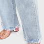 Imagem de Calça Jeans Wide Leg Grifle Barra Desfiada Feminina