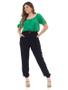 Imagem de Calça Jogger Feminina com Faixa e Fivela Elastico Cintura Blogueira Tendência