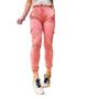 Imagem de Calça Jogger Feminina Rosa Com Bolso Moletinho Moletim Cargo 2999